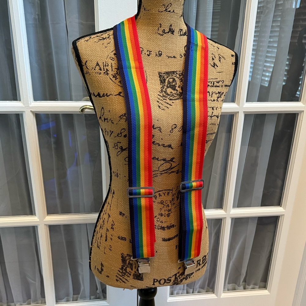 Rainbow Suspenders for Men